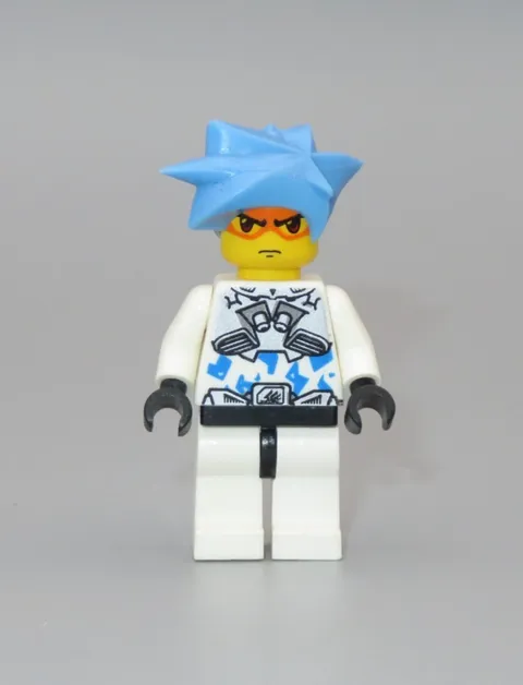 LEGO Exo Force Hikaru silver blue spiky hair minifigure 8114