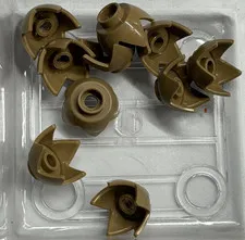 LEGO Minifigure, Headgear Crown Eggshell, 39262, Dark Tan, QTY 10 Free Shipping