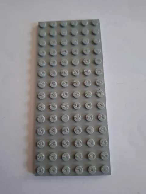 No 448 1x Lego Plate 6x14 3456 Light Grey
