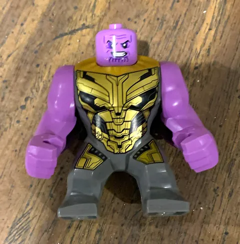 LEGO Thanos Bigfig Minifigure Purple & Gold Armor, Gray Legs Plastic