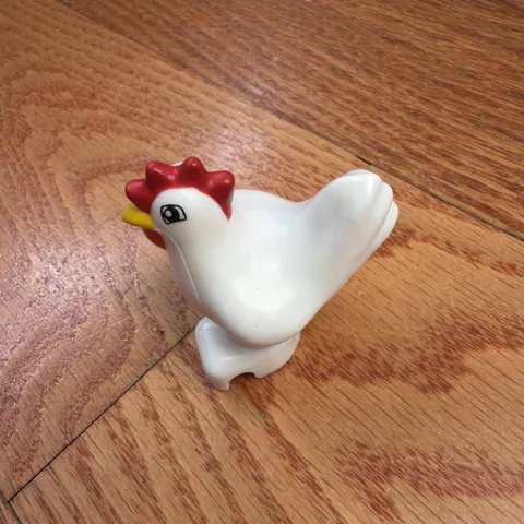 Lego Duplo White Chicken Hen Rooster For Farm Farmer House Animal Zoo