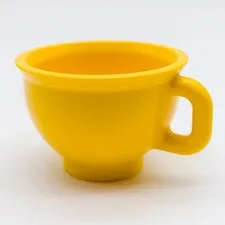 LEGO DUPLO Large Cup Cup Coffee Tea Cafe Kitchen Yellow Dolls Rare 9126 2954 31334