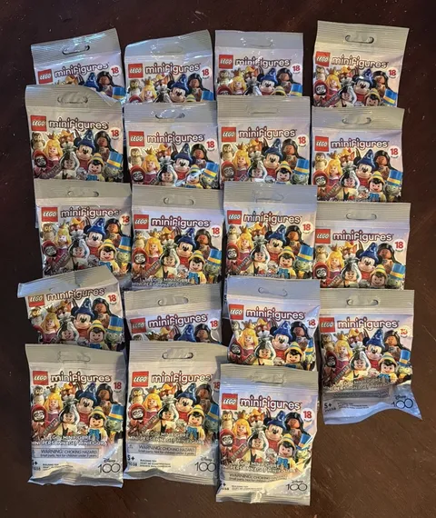 LEGO MINIFIGURES 2023 DISNEY 100 SERIES 71038 LOT OF 19 BLIND BAGS