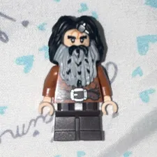 LEGO Bifur Minifigure Gray Beard Brown Outfit - Attack of the Wargs