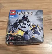 LEGO 7015 Viking Warrior Challenges the Fenris Wolf BUILT 99.99% COMPLETE