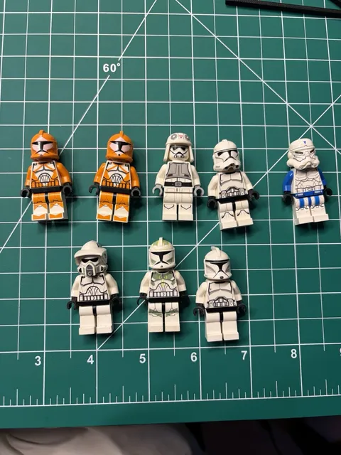 LEGO Star Wars Clone Trooper & Stormtrooper Minifigure Lot of 7 Plastic