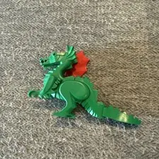 LEGO Green Dragon Minifigure w/ Mini Flame Rare 90s Vintage Castle