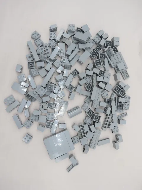LEGO Light Grey Bulk Lot  Plates Bricks Slopes Genuine Parts Mixed