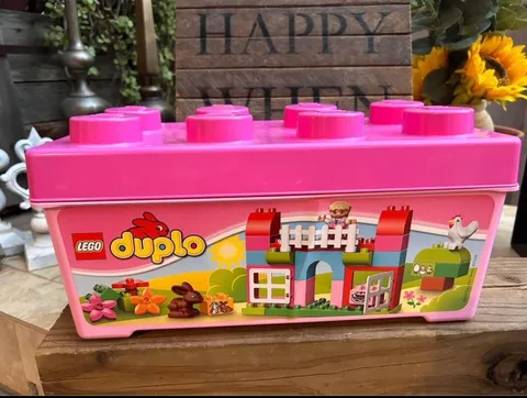 LEGO 8 STUD STORAGE BRICK STACKABLE BOX LARGE PINK "BOX ONLY"