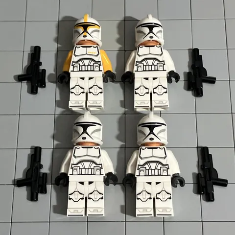 Lego Star Wars Minifigure Lot Clone Trooper Commander Phase 1 AOTC Gunship H3 57