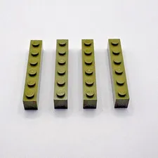LEGO 1x6 Brick Part 3009 - (4pcs) Olive Green