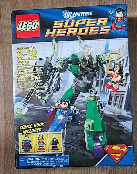 LEGO 6862 DC Super Heroes Superman Vs. Power Armor Lex New Retired