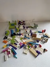 LEGO Friends Mixed Lot – Olivia Minidoll, Horse, Rabbit, Wagon, Incomplete