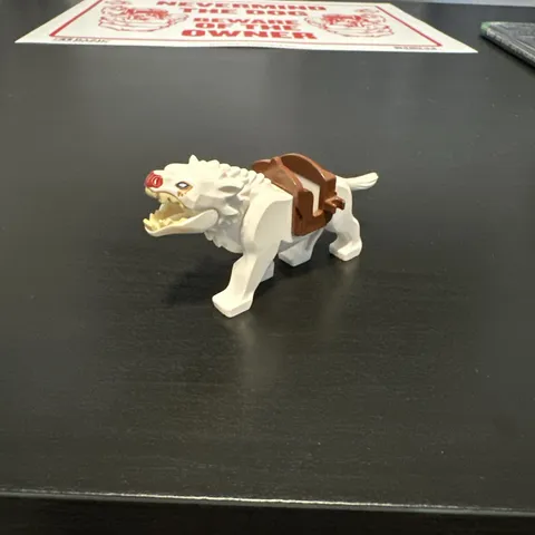 LEGO White Warg w/ Dark Red Nose The Hobbit Lord of the Rings 
