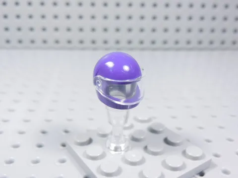 LEGO Dark Purple Helmet w/ Trans Clear Visor Minifig AZ