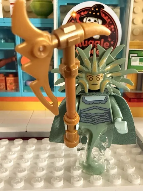Lego Medieval Creature Minifigure With Weapon & Custom Cape