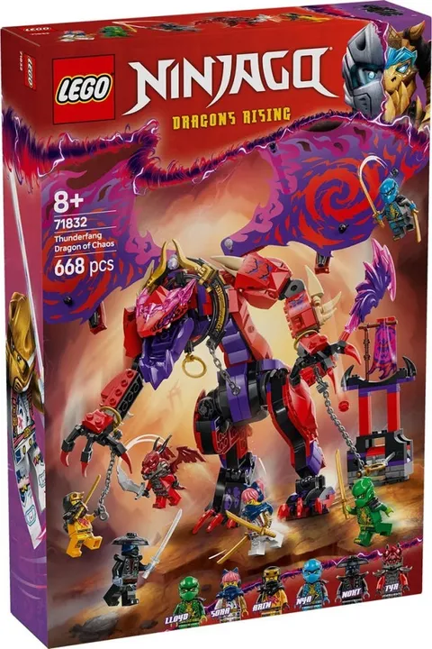 LEGO NINJAGO 71832 Thunderfang Dragon of Chaos 668 Pieces New Sealed