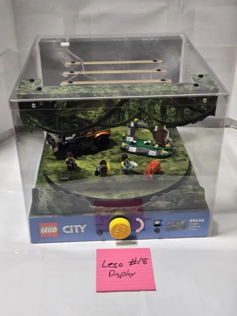 LEGO City 60426 Jungle Explorer Truck Lighted Store Display Case Clear Plastic