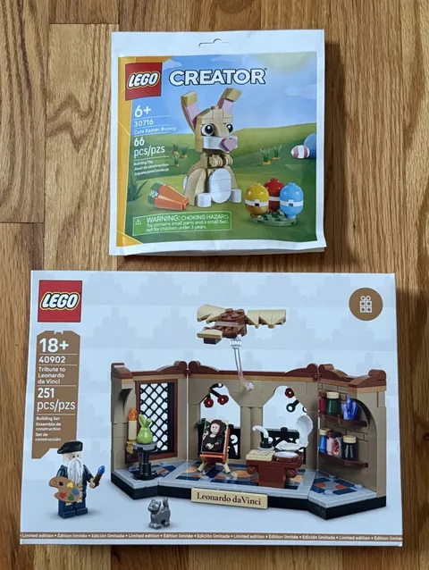 LEGO Tribute to Leonardo da Vinci 40902 & Cute Easter Bunny 30716 GWP