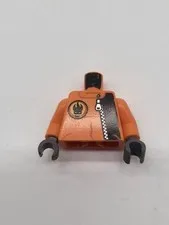 LEGO Minifigure Orange TORSO Jumpsuit Agents Inferno Logo Villian Henchman