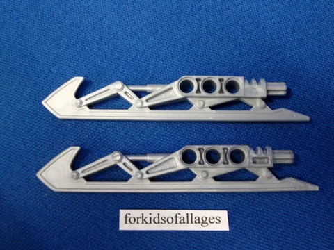 LEGO Bionicle Weapons: Ice Skate Ice Blade 44032 Pearl Light Gray (2 Pcs)