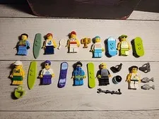 LEGO Sports Adventure Set Of 10 Mixed Minifigures With Accessories Great Setup