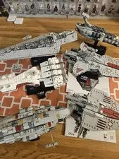 LEGO Star Wars Lot Of 6 Starships: Tantive IV, Invisible Hand, Venator, Executor