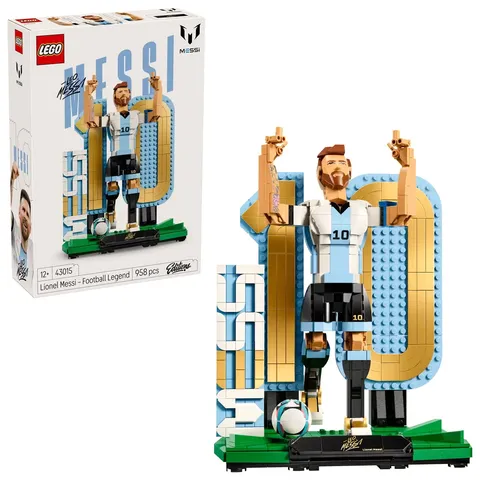 LEGO 43015 Lionel Messi Football Legend Editions Soccer Collectible Set 958pcs