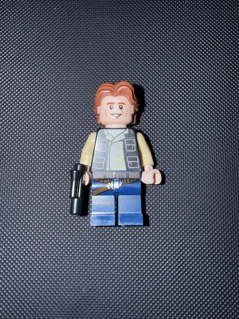 LEGO Star Wars Han Solo Black Vest Minifigure With Gun sw0771
