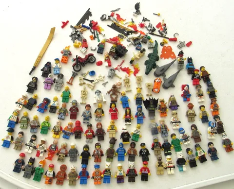 Large Mix lot of Lego Parts & 90 Mini Figures