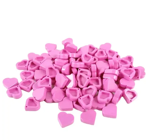 100 Pieces LEGO® HEART Dark Pink Round Tile 1 x 1 Decorative Tiles Part 39739