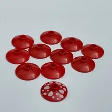 Lego 4740 30063 Red Replacement Parts Pieces Lot of 11