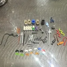 LEGO Minifigure Accessories & Parts Bulk Lot Weapons Snakes Fish Book Barrel