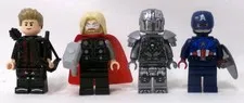 LEGO Marvel Minifigure Lot Thor Hawkeye Captain America Whiplash