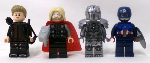 LEGO Marvel Minifigure Lot Thor Hawkeye Captain America Whiplash