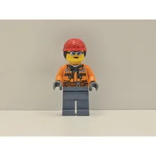 LEGO City Female Construction Worker Minifigure cty1554 New Hard Hat Builder