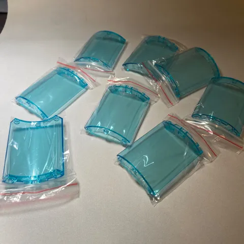 8x NEW Genuine LEGO - Trans-Light BlueCylinder Quarter 4 x 4 x 6