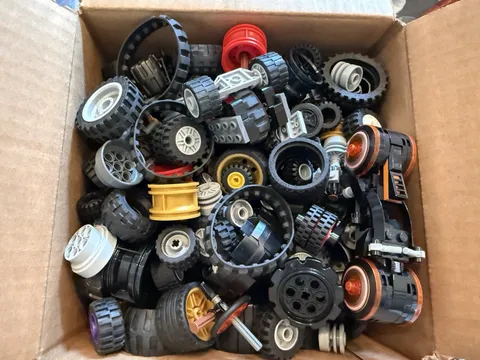 Authentic LEGO Wheels, Tires, Rims & Axles Bulk Lot – 3 lbs — wheels galore!