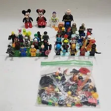 LEGO Minifigure Lot -Mickey Mouse, Minnie Mouse, Buzz Lightyear,Batman,marvel,dc