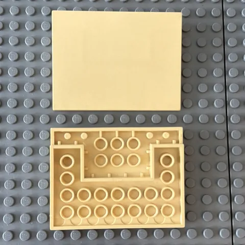 Lego Lot Tan Slope 10° 6x8 4515 (lot of 2)