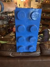 LEGO Large 8 Knob Storage Brick Stackable BLUE - 19.5" x 10" X 6"