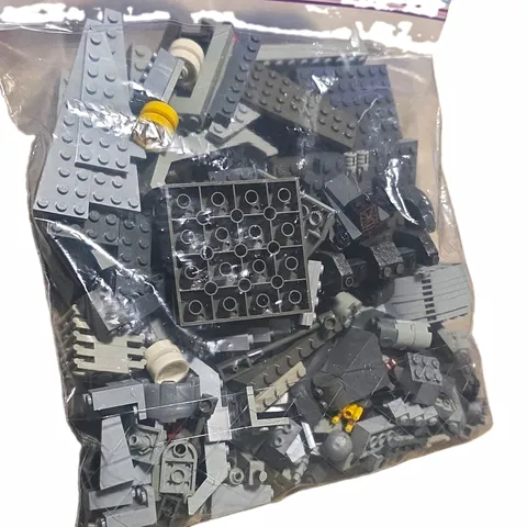 LEGO Bulk Lot Gray Black Bricks Plates Parts Mixed Pieces Plastic Bag
