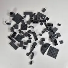Genuine LEGO Dark Gray Mixed Parts Lot Bricks Plates Slopes Specialty Pieces...