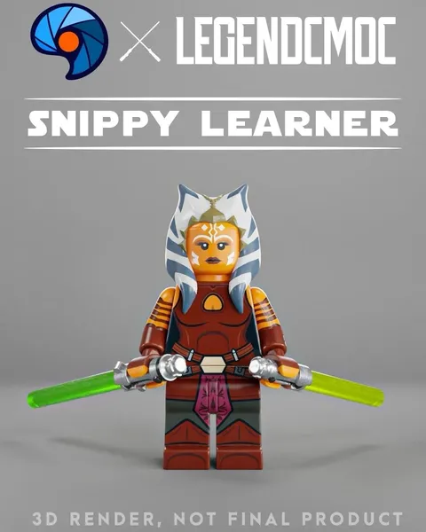 LEGO Star Wars Baggles Studios X LCM Snippy Learner Ahsoka Tano Minifigure