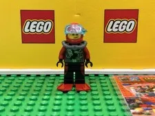 LEGO Minifigure Town Diver, Air Tank,Helmet,Mask,Red/Authentic