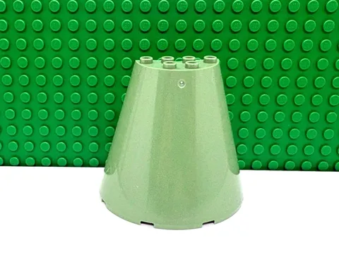 Lego 1 Sand Green 8x4x6 Roof Half Cone Wall Panel Castle NEW