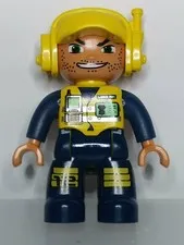 Lego Duplo Airport Worker Male Minifigure Airplane Pilot Toy Figure