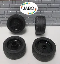 (T1/5) Lego 4x 66727c01 Tire 24x12 + Rim 18x12 Black 66727 / 18977
