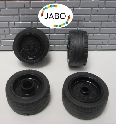 (T1/5) Lego 4x 66727c01 Tire 24x12 + Rim 18x12 Black 66727 / 18977