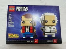 NEW SEALED! LEGO BRICKHEADZ 41611 MARTY MCFLY & DOC BROWN / BACK TO THE FUTURE /
